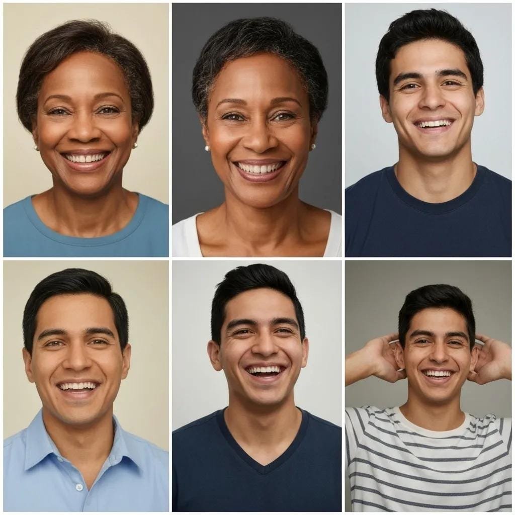 Collage of patients celebrating successful outcomes from ozone therapy