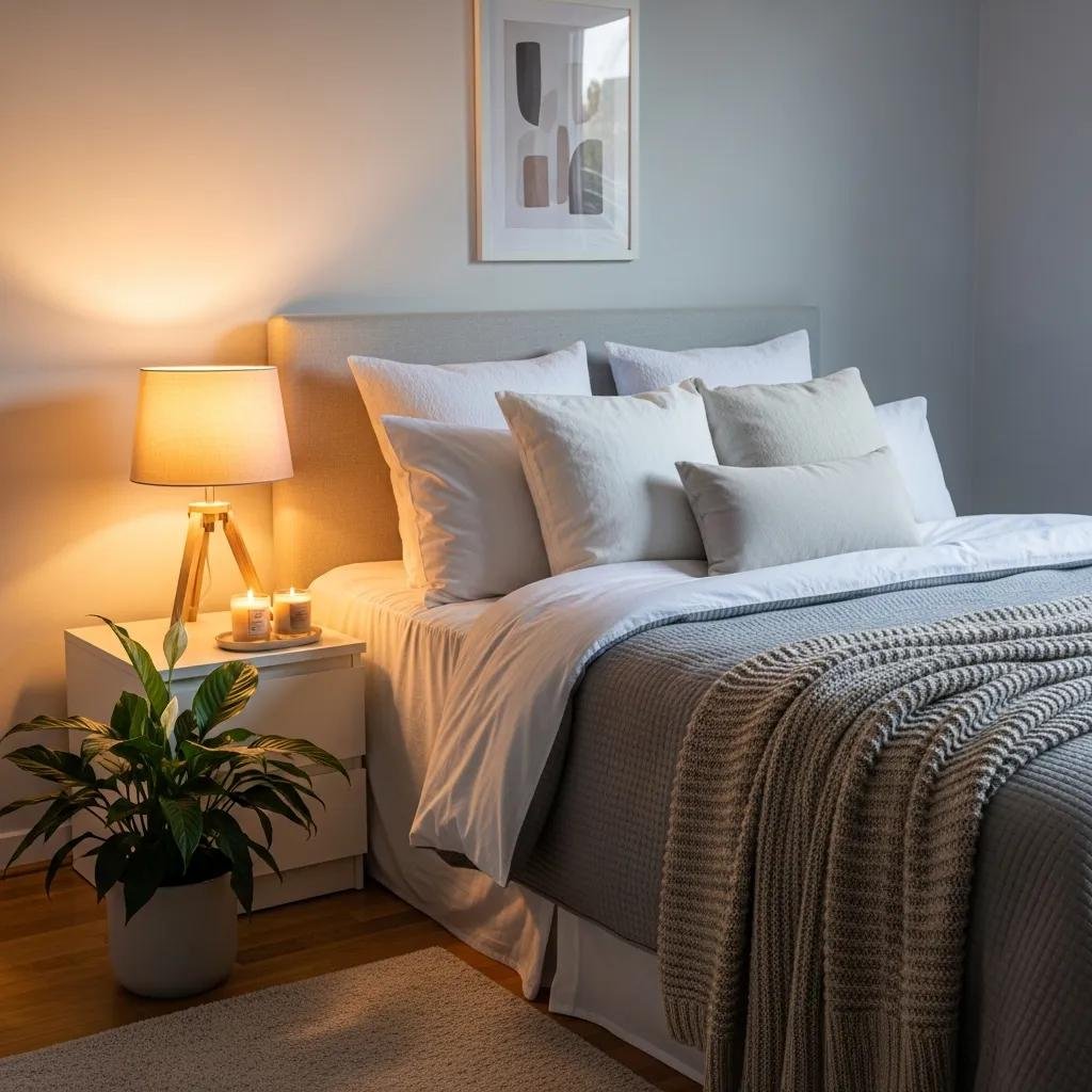 Cozy bedroom setup promoting relaxation and better sleep quality
