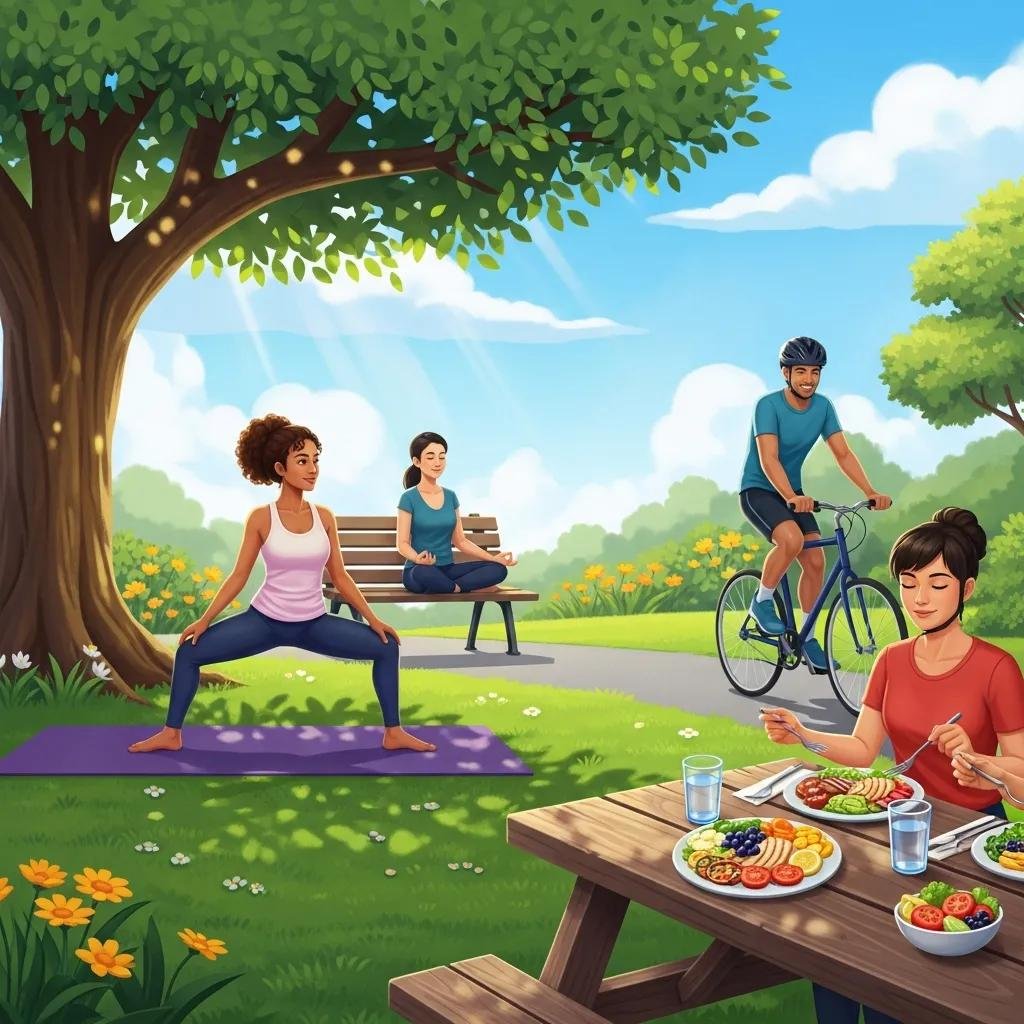 People enjoying active, healthy lifestyles that support immune and cellular vitality