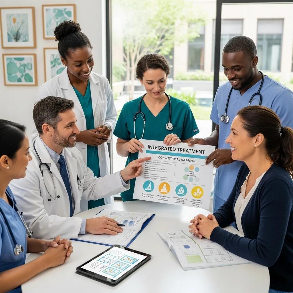 Clinician and patient discussing holistic oncology care