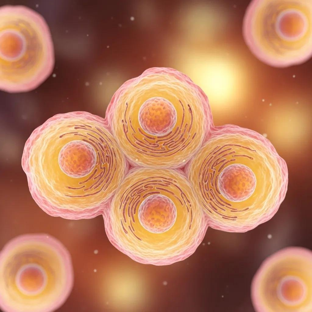 Healthy cells under a microscope, illustrating cellular health and vitality, relevant to optimizing longevity and wellness strategies.