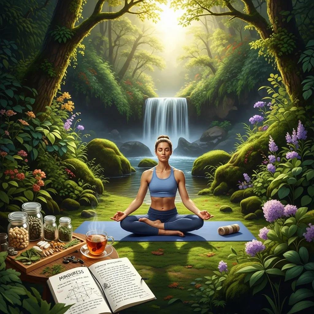 Person practicing outdoor yoga to represent holistic lifestyle support for sexual health