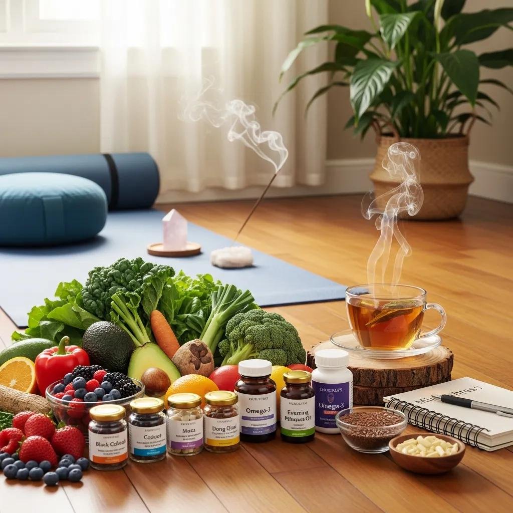 Natural and integrative therapies for perimenopause: supplements, gentle practices, and a calm wellness setting