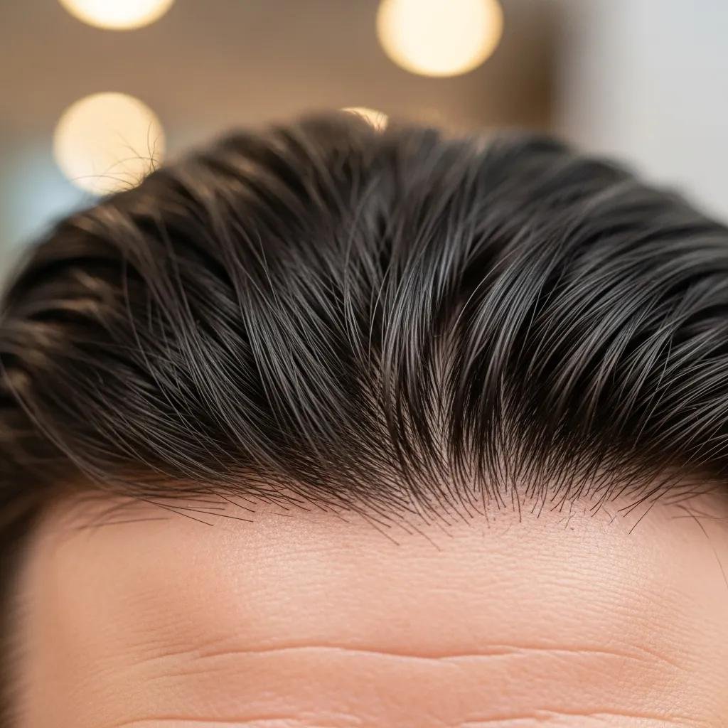 Close-up of healthy hair and scalp illustrating PRP benefits