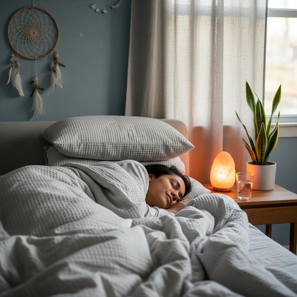 Cozy bedroom scene highlighting the importance of restorative sleep for immune health