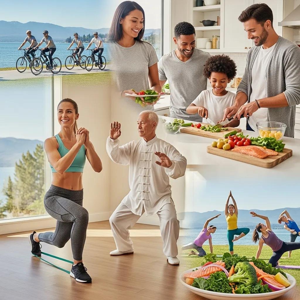 Healthy lifestyle activities promoting bone health and osteoporosis prevention