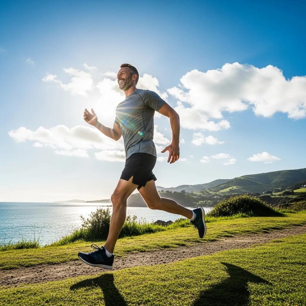Person enjoying outdoor activity after regenerative medicine treatment, illustrating recovery